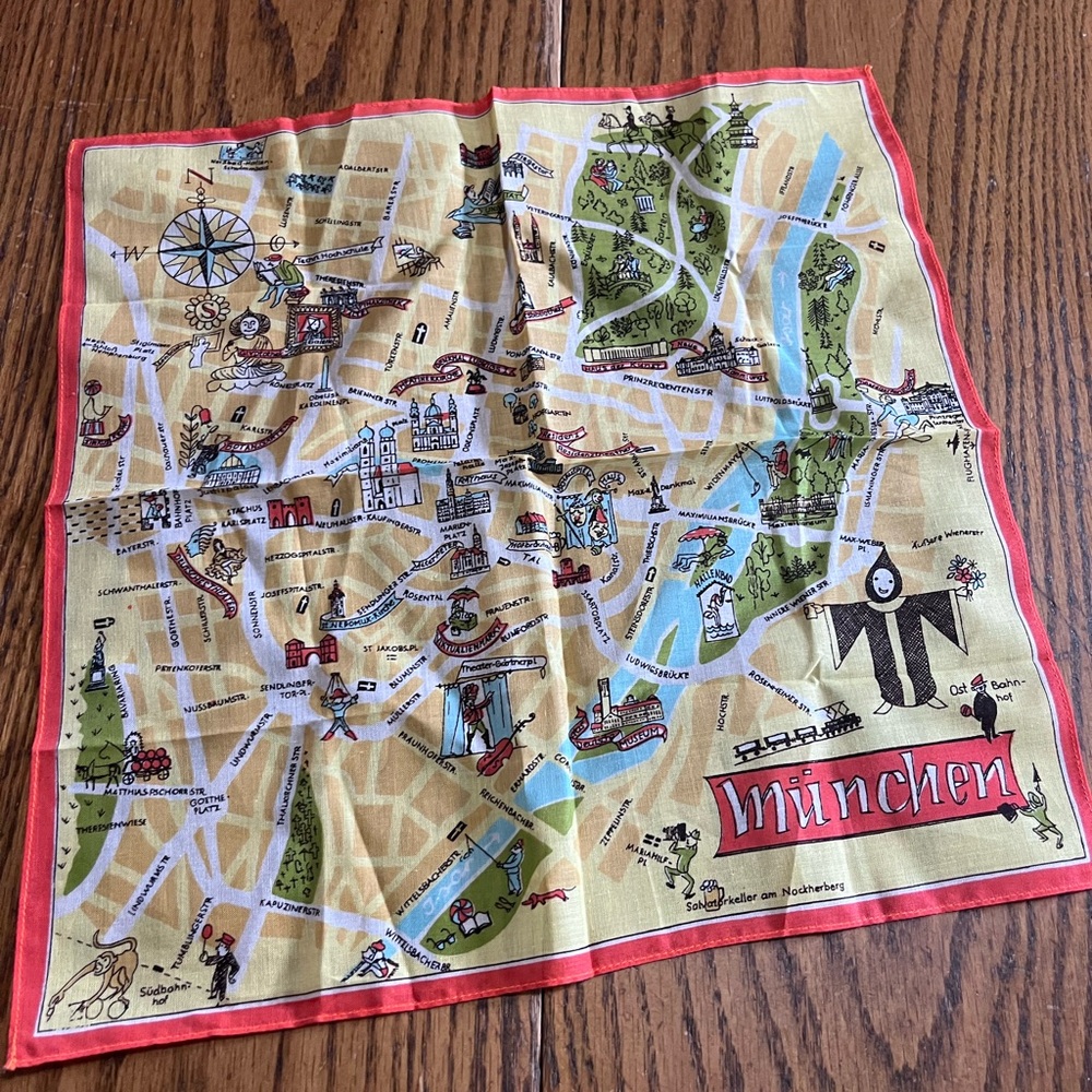 Munich Germany vintage handkerchief